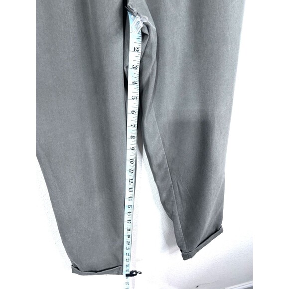 Chico’s Olive Green Elastic Waist Cuffed Hem Lightweight Pants Women’s Sz 00 - Picture 4 of 6